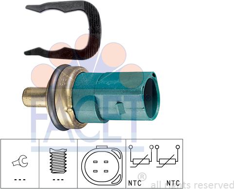 FACET 7.3258 - Sensor, coolant temperature autospares.lv