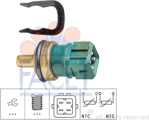 FACET 7.3260 - Sensor, coolant temperature autospares.lv