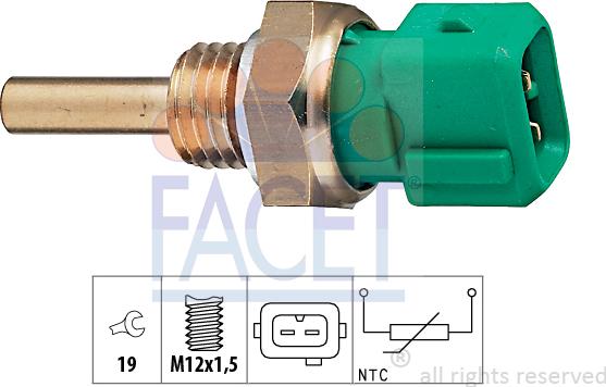 FACET 7.3211 - Sensor, coolant temperature autospares.lv