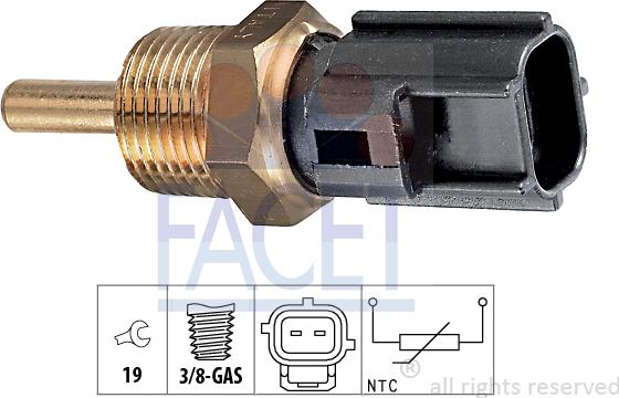 FACET 7.3230 - Sensor, coolant temperature autospares.lv