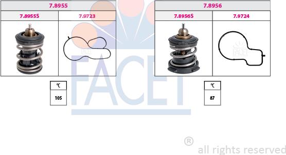 FACET 7.7991KK - Coolant thermostat / housing autospares.lv