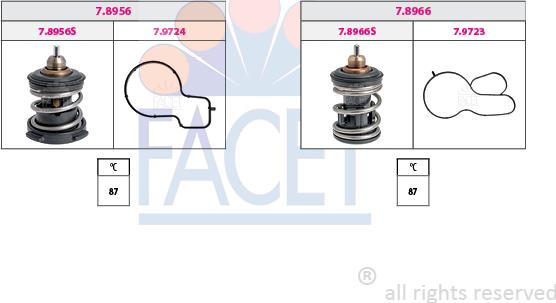 FACET 7.7985KK - Coolant thermostat / housing autospares.lv