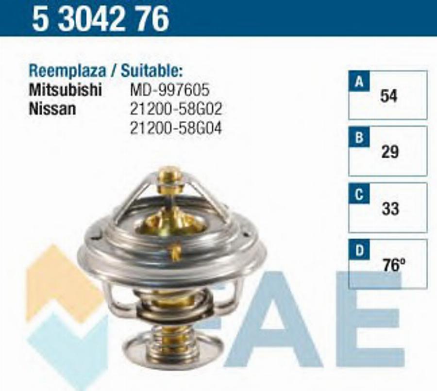 FAE 5304276 - Coolant thermostat / housing autospares.lv