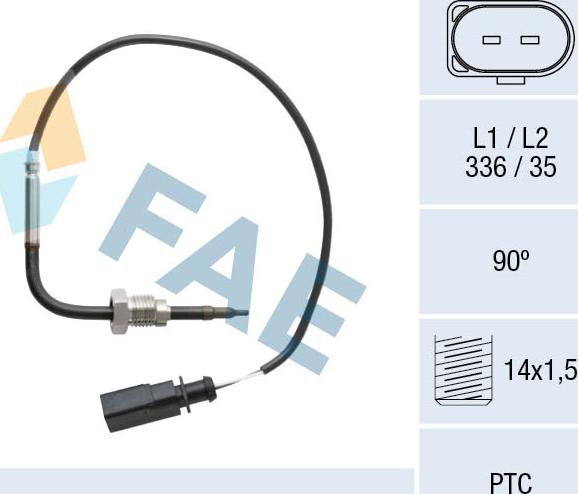 FAE 68097 - Sensor, exhaust gas temperature autospares.lv