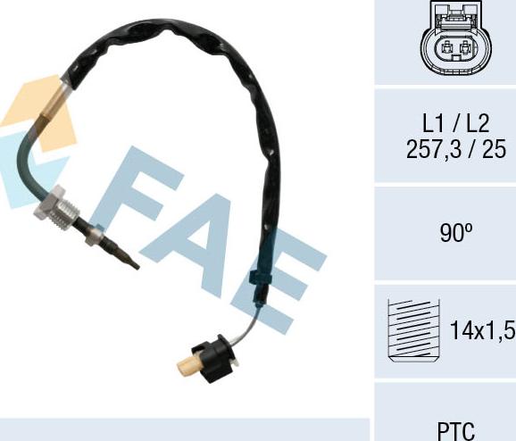 FAE 68031 - Sensor, exhaust gas temperature autospares.lv