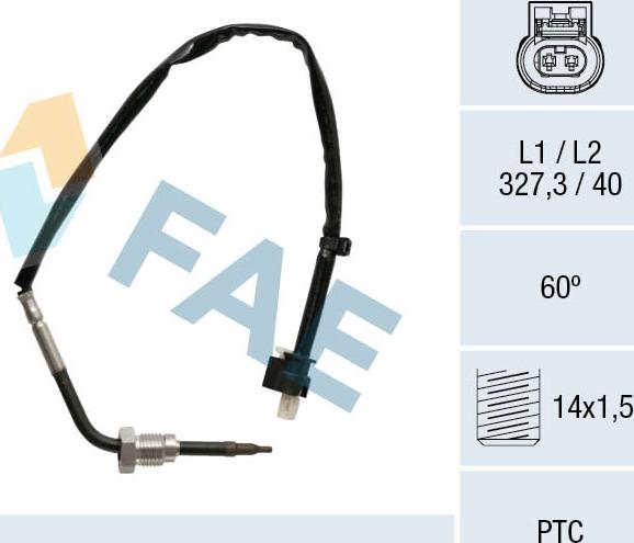 FAE 68027 - Sensor, exhaust gas temperature autospares.lv