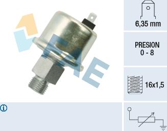 FAE 14501 - Sender Unit, oil pressure autospares.lv