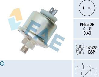 FAE 14140 - Sender Unit, oil pressure autospares.lv