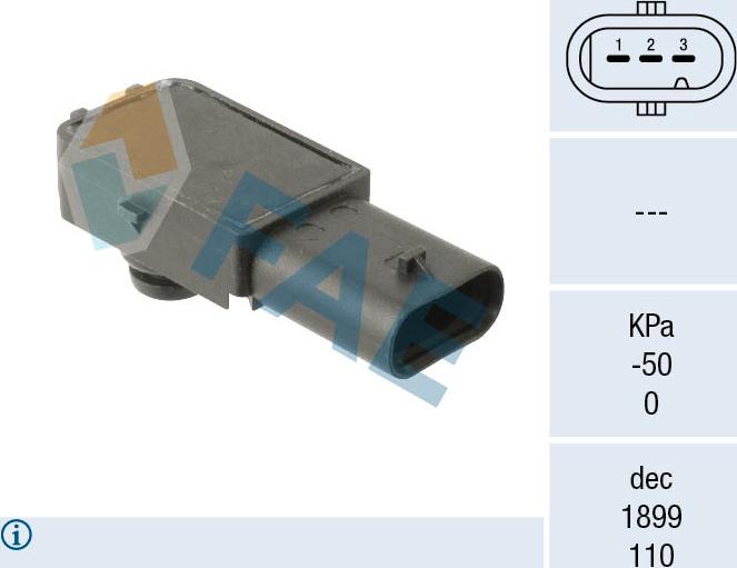 FAE 15273 - Pressure Sensor, brake booster autospares.lv