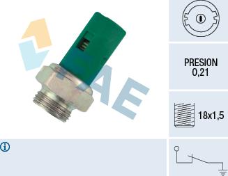 FAE 12490 - Sender Unit, oil pressure autospares.lv