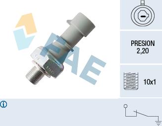 FAE 12445 - Sender Unit, oil pressure autospares.lv