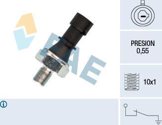 FAE 12436 - Sender Unit, oil pressure autospares.lv