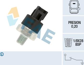 FAE 12550 - Sender Unit, oil pressure autospares.lv