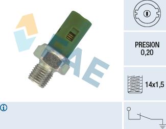 FAE 12630 - Sender Unit, oil pressure autospares.lv