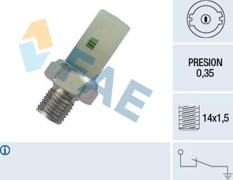 FAE 12370 - Sender Unit, oil pressure autospares.lv