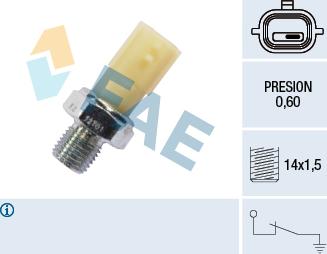 FAE 12701 - Sender Unit, oil pressure autospares.lv