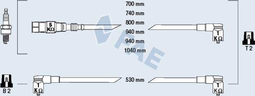 FAE 85070 - Ignition Cable Kit autospares.lv