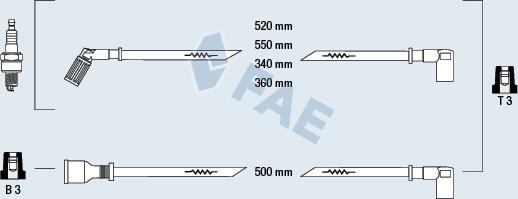 FAE 85780 - Ignition Cable Kit autospares.lv