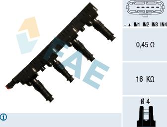 FAE 80257 - Ignition Coil autospares.lv
