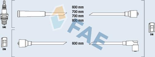 FAE 83450 - Ignition Cable Kit autospares.lv