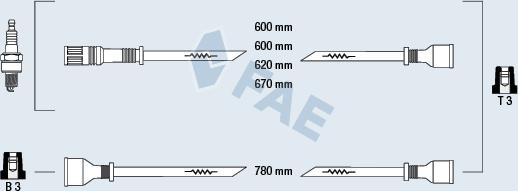 FAE 83370 - Ignition Cable Kit autospares.lv