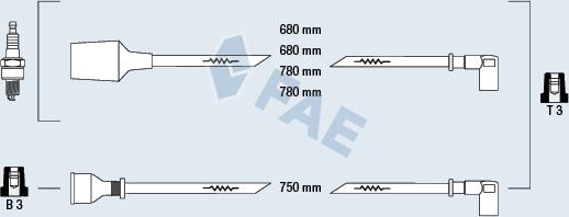 FAE 83750 - Ignition Cable Kit autospares.lv