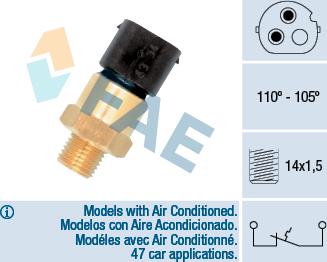 FAE 36690 - Temperature Switch, radiator / air conditioner fan autospares.lv