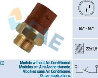 FAE 36270 - Temperature Switch, radiator / air conditioner fan autospares.lv