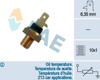 FAE 31610 - Sensor, oil temperature autospares.lv