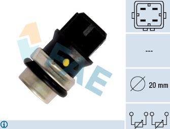 FAE 33640 - Sensor, coolant temperature autospares.lv