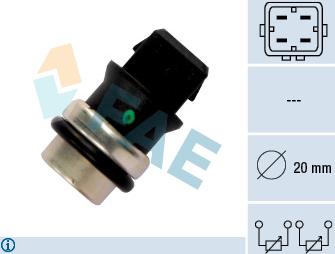 FAE 33650 - Sensor, coolant temperature autospares.lv