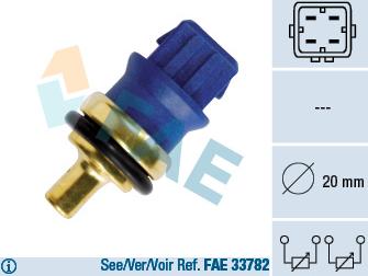 FAE 33780 - Sensor, coolant temperature autospares.lv