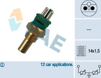 FAE 32510 - Sensor, coolant temperature autospares.lv