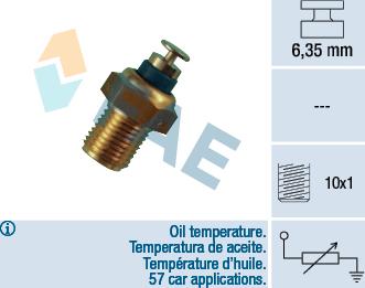 FAE 32200 - Sensor, oil temperature autospares.lv