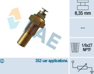 FAE 32230 - Sensor, coolant temperature autospares.lv
