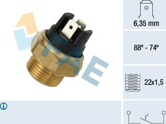 FAE 37420 - Temperature Switch, radiator / air conditioner fan autospares.lv