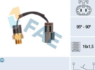 FAE 37530 - Temperature Switch, radiator / air conditioner fan autospares.lv