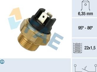 FAE 37330 - Temperature Switch, radiator / air conditioner fan autospares.lv