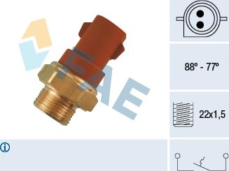 FAE 37230 - Temperature Switch, radiator / air conditioner fan autospares.lv