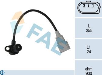 FAE 79050 - Sensor, crankshaft pulse autospares.lv