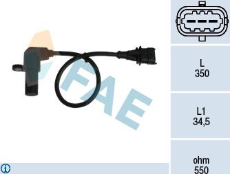 FAE 79069 - Sensor, crankshaft pulse autospares.lv