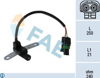 FAE 79020 - Sensor, crankshaft pulse autospares.lv