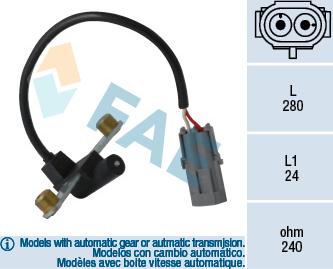 FAE 79022 - Sensor, crankshaft pulse autospares.lv