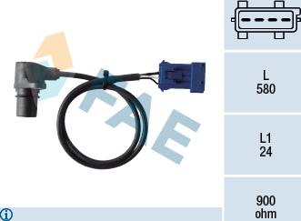 FAE 79379 - Sensor, crankshaft pulse autospares.lv