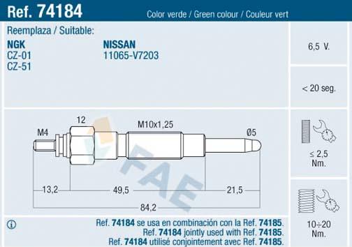 FAE 74184 - Glow Plug autospares.lv