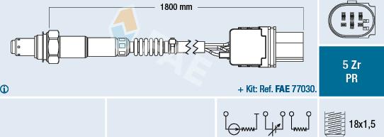 FAE 75054 - Lambda Sensor autospares.lv