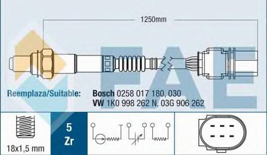 FAE 75008 - Lambda Sensor autospares.lv