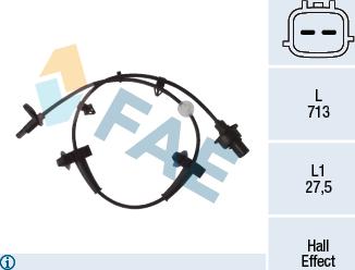 FAE 78507 - Sensor, wheel speed autospares.lv