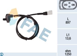 FAE 78353 - Sensor, wheel speed autospares.lv