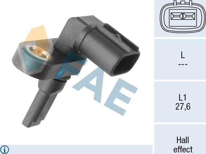 FAE 78705 - Sensor, wheel speed autospares.lv